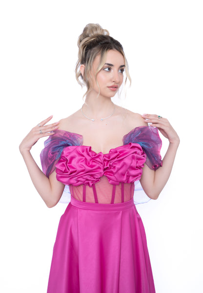 Accesoriu detașabil LILA din organza, creat pentru a personaliza și schimba complet orice ținută.